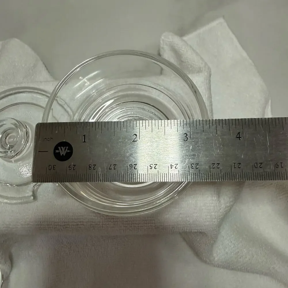 VINTAGE Joe Colombo ARNO Clear Glass Creamer And Covered Sugar ITALY MCM